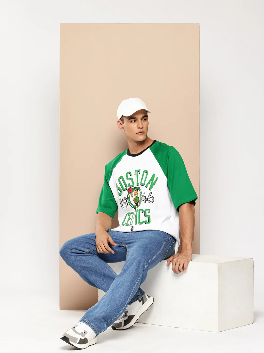 Boston Celtics Contrast Colour Oversized T-Shirt - Image 6