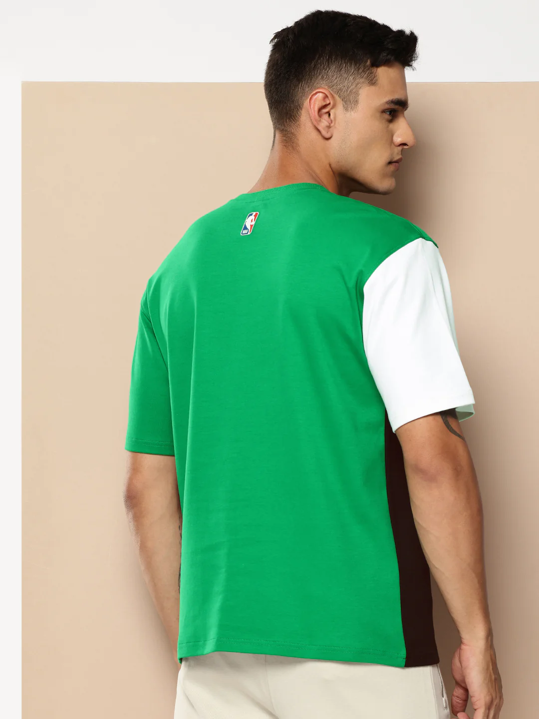 Boston Celtics Cut and Sew Oversized T-Shirt - Image 5