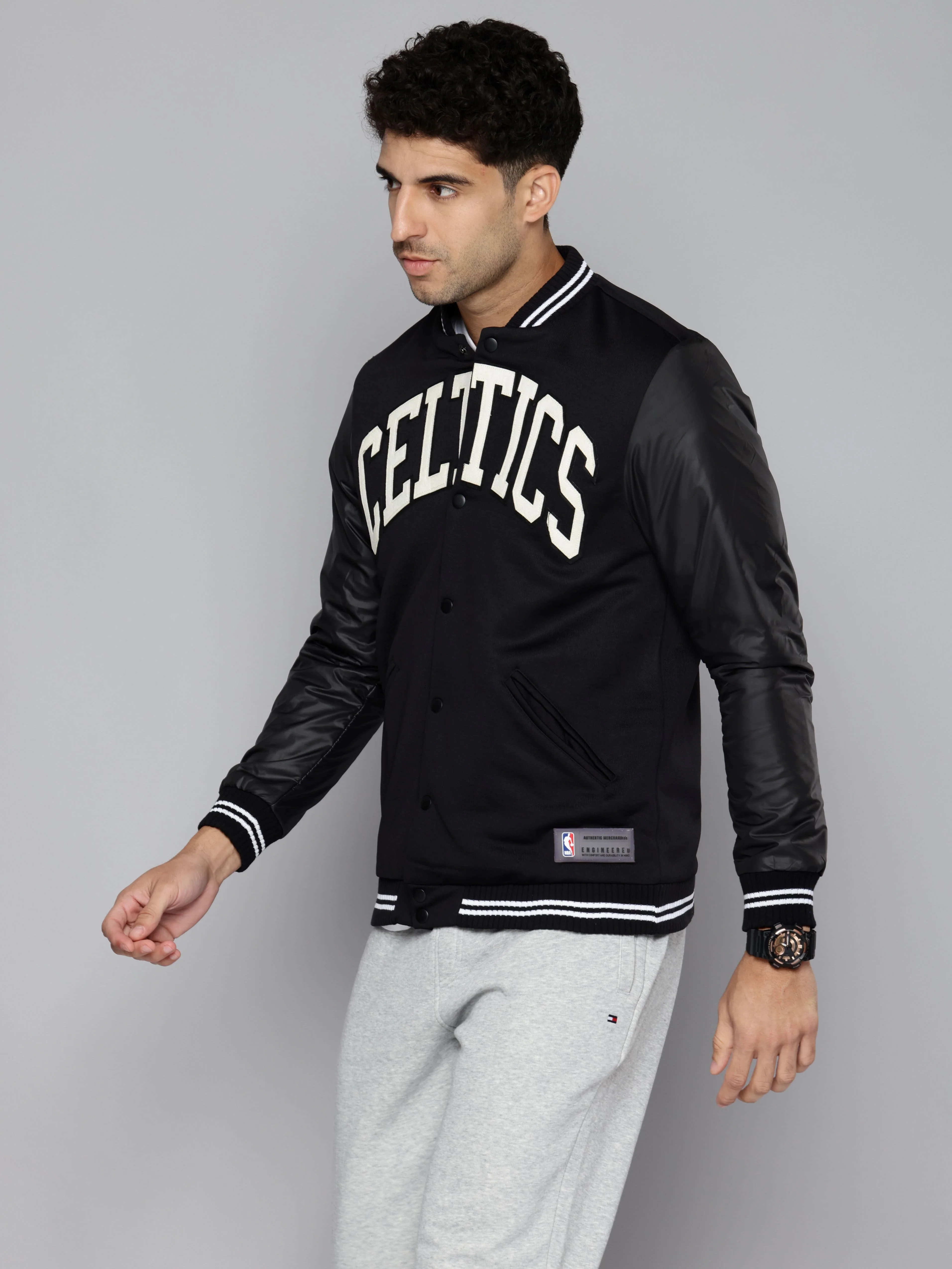 Boston Celtics: Taffeta Letterman Jacket - Image 4