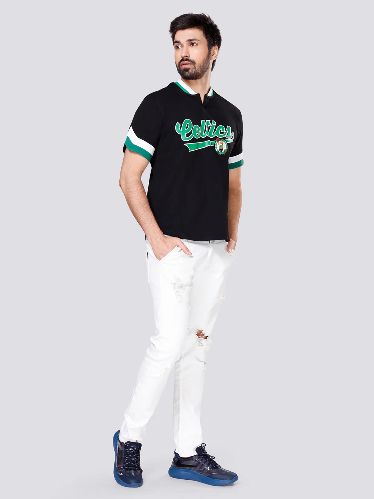 Boston Celtics Bomber Henley - Image 4