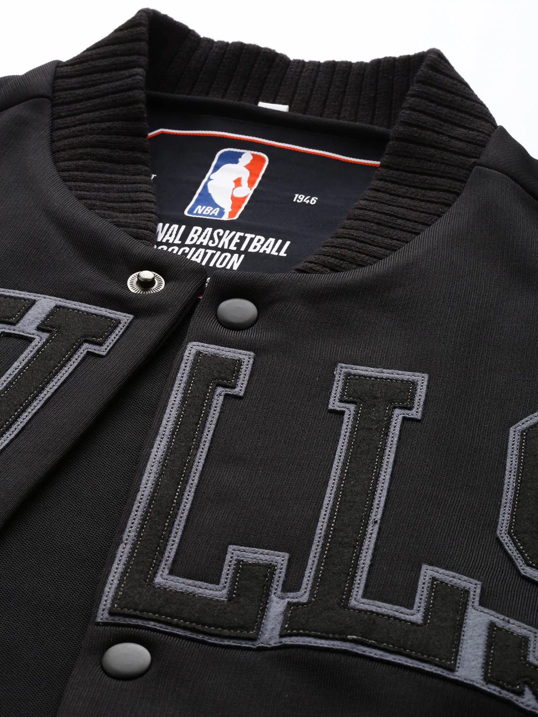Chicago Bulls Black Varsity Jacket - Image 3