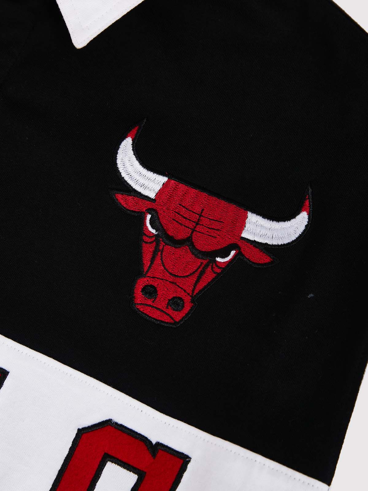 Chicago Bulls Embroidered Oversized Polo Full Sleeve - Image 3