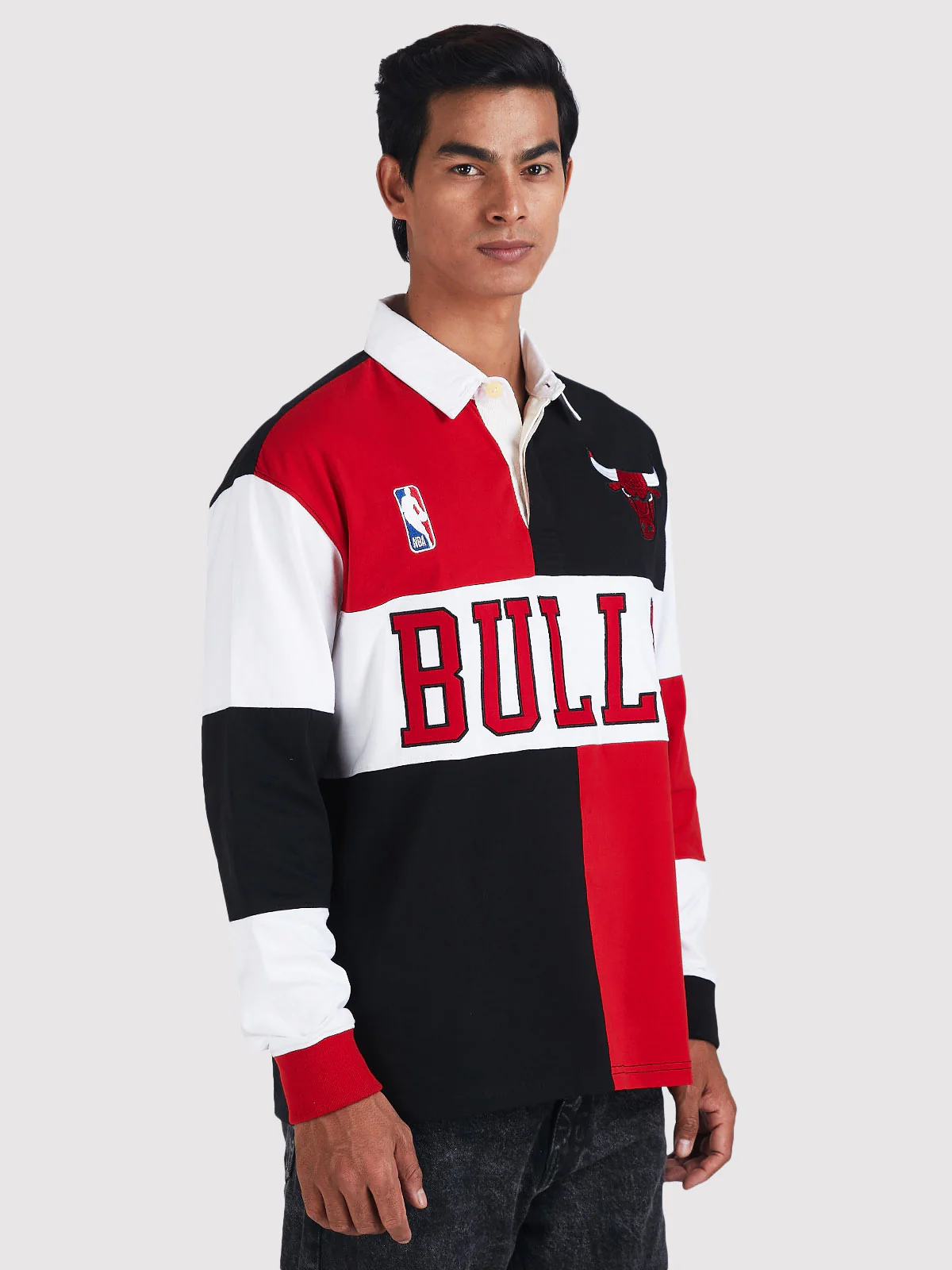 Chicago Bulls Embroidered Oversized Polo Full Sleeve - Image 5