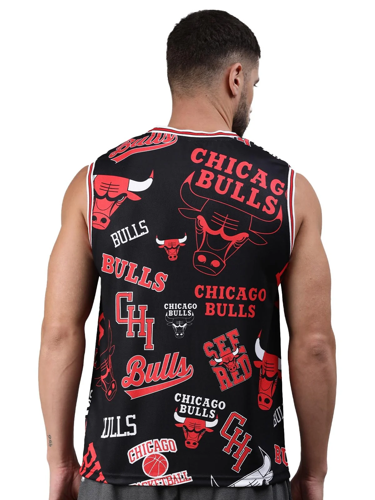 Chicago Bulls: Logo Mash Sleeveless Jersey - Image 4