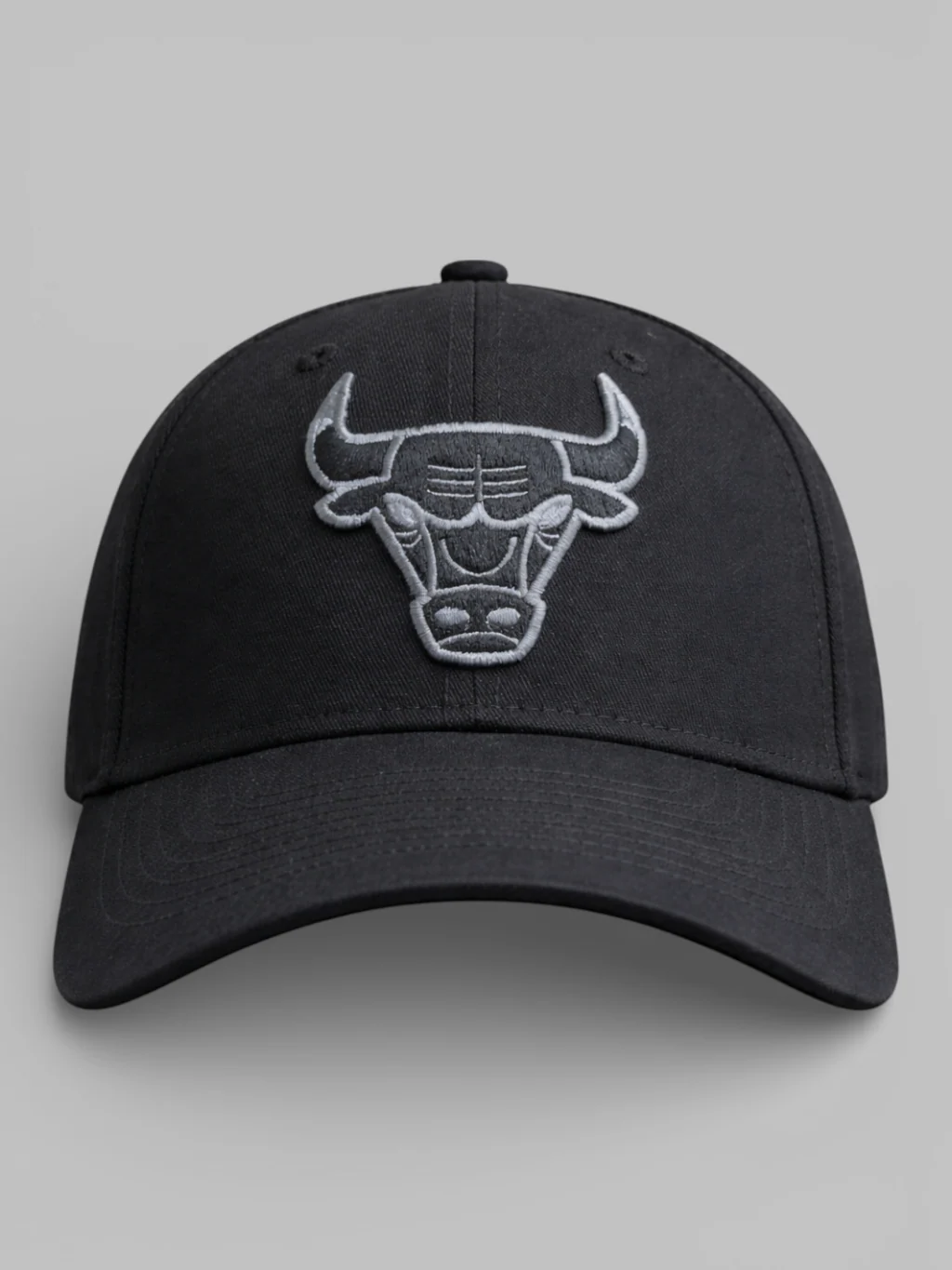 Chicago Bulls Monochrome Black Baseball Cap - Image 2