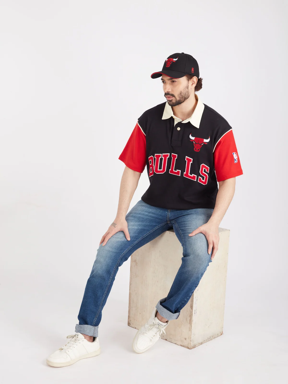 Chicago Bulls Typography Oversized Polo - Image 6