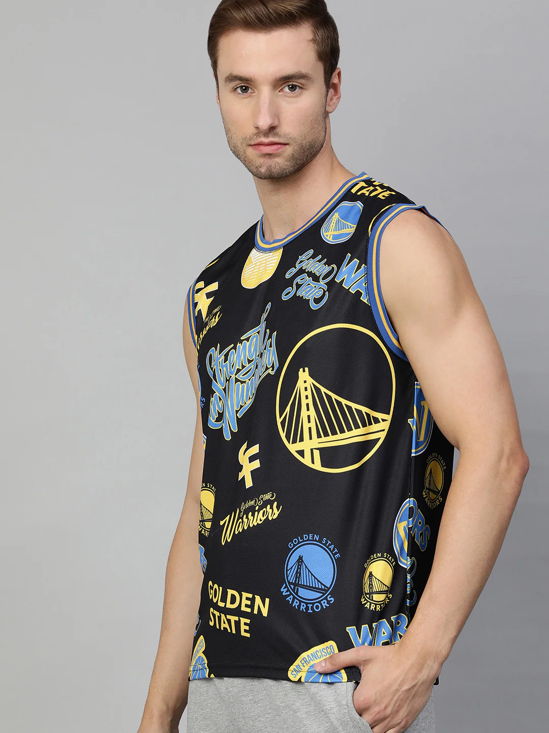 Golden State Warriors: Logo Mash Sleeveless Jersey - Image 4