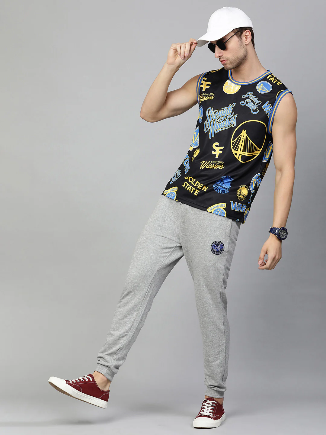 Golden State Warriors: Logo Mash Sleeveless Jersey - Image 6