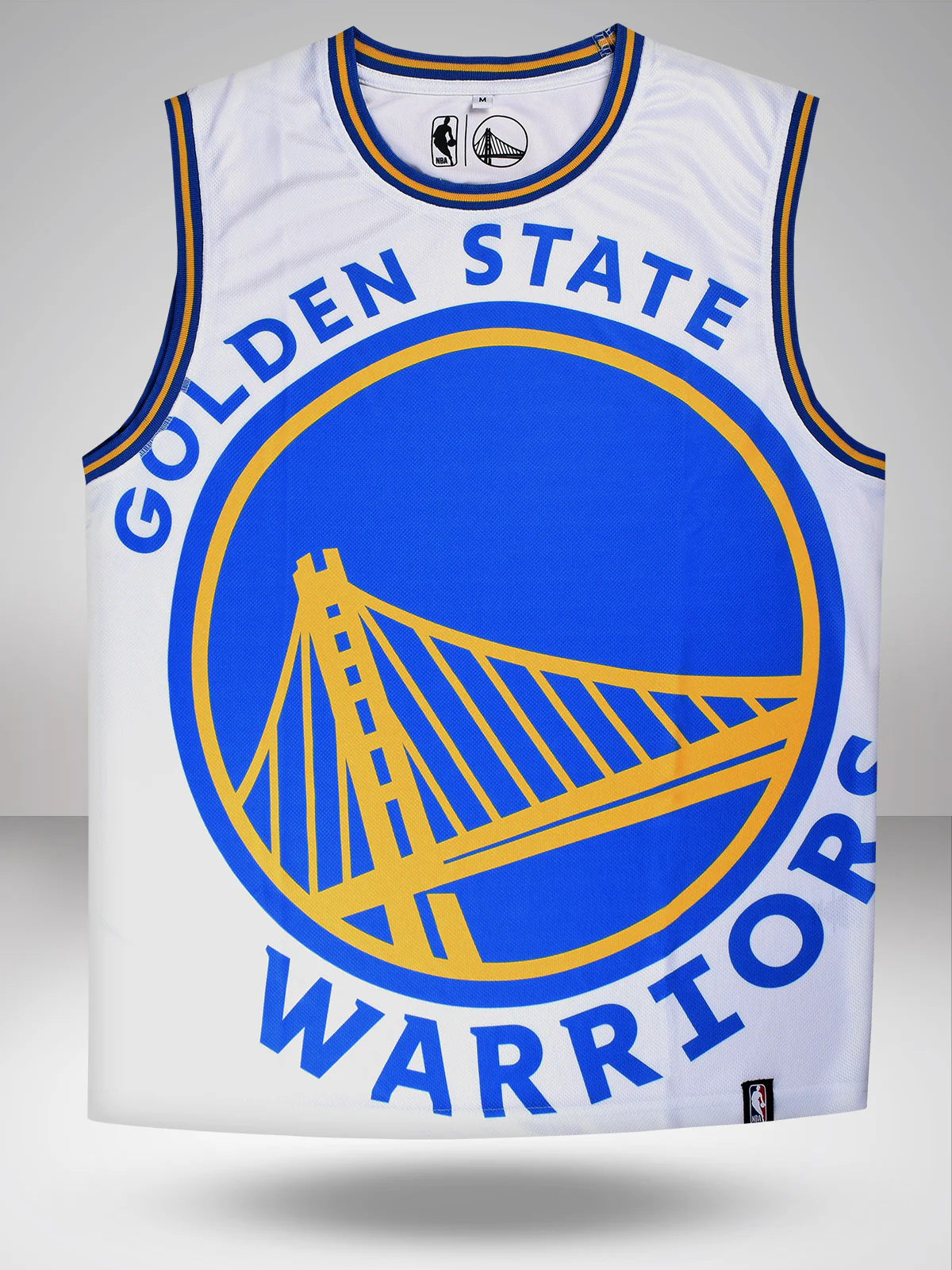 Golden State Warriors: Oversized Logo Sleeveless Jersey - White - Image 3