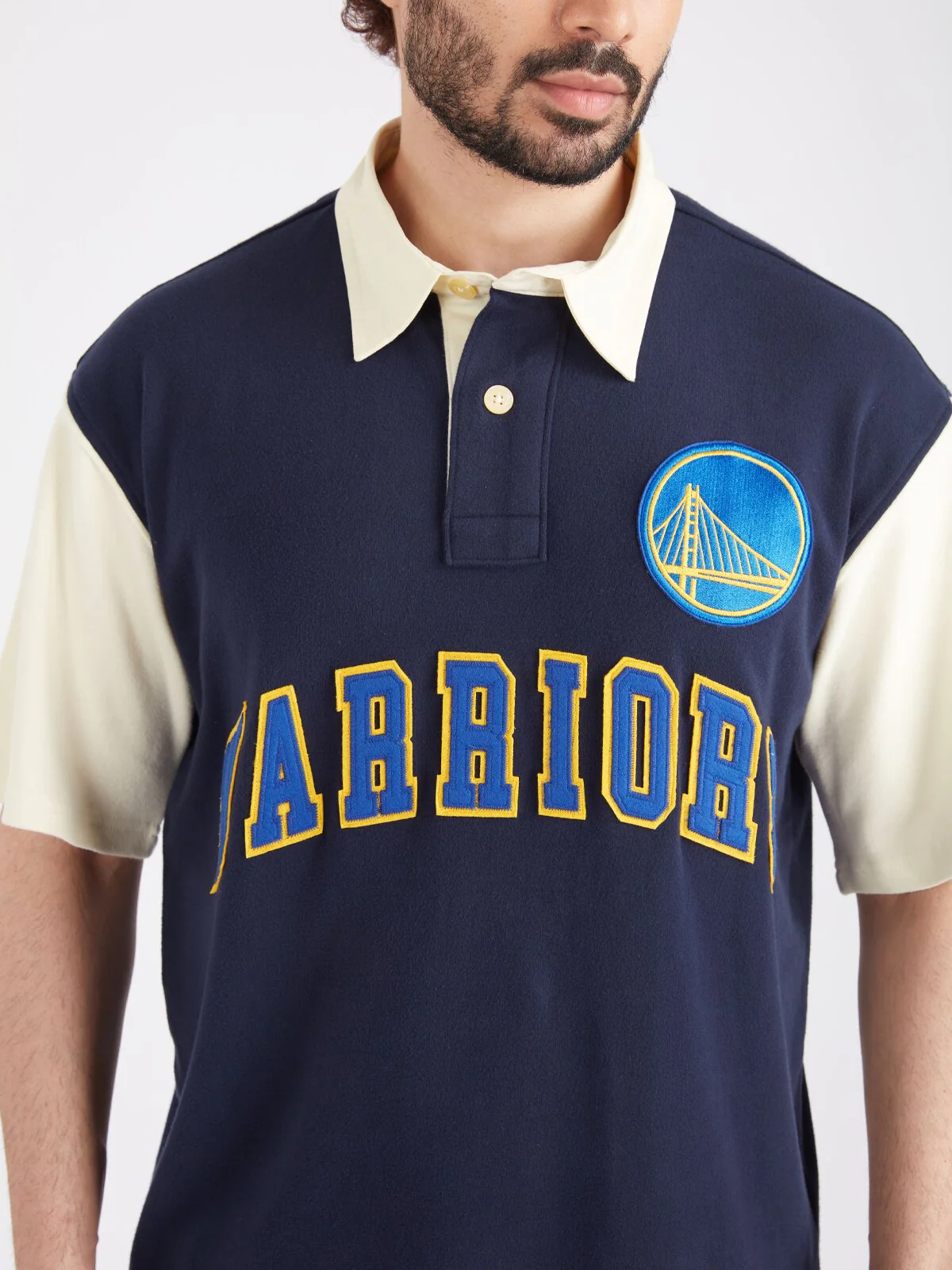 Golden State Warriors Typography Oversized Polo - Image 4