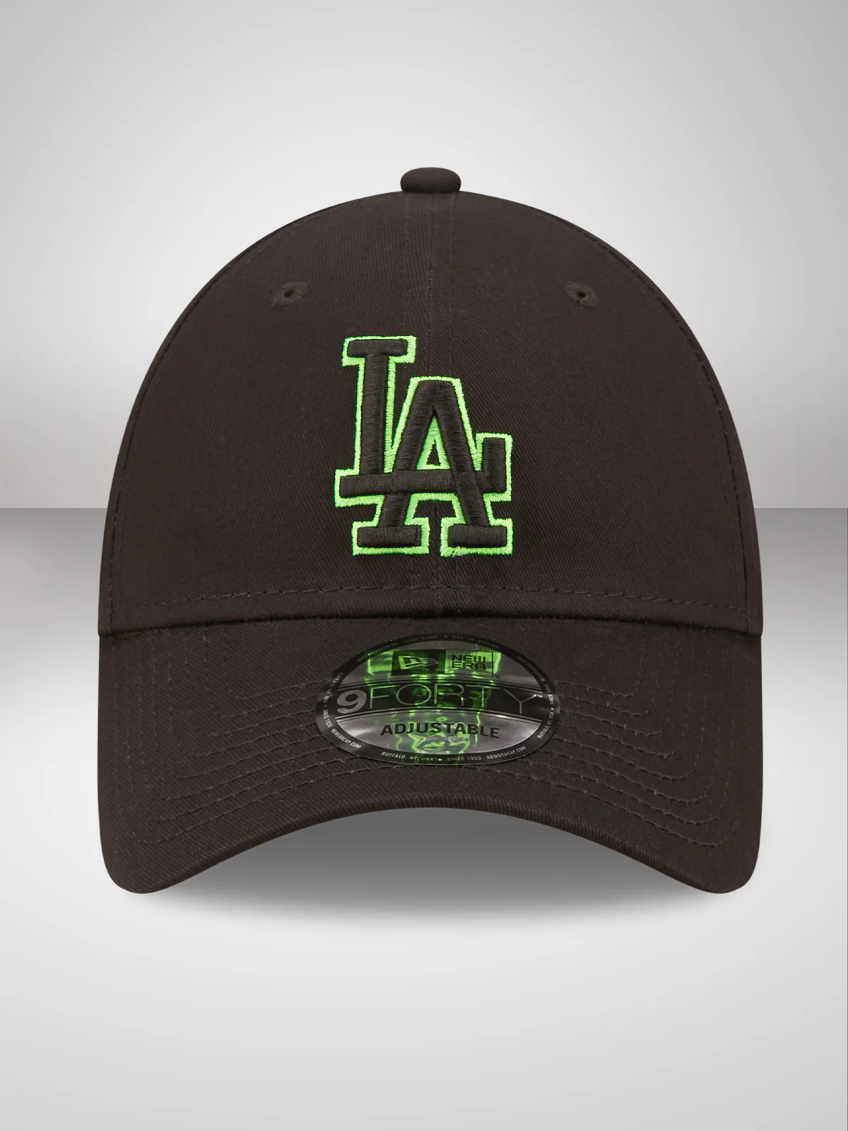 LA Dodgers Neon Outline Black 9FORTY Adjustable Cap - Image 3