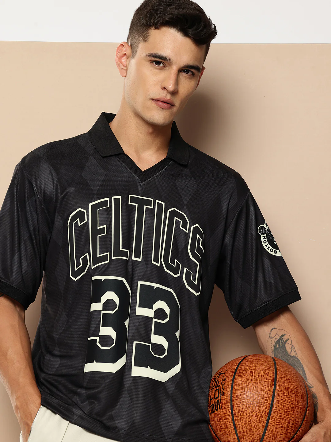 Larry Bird Vintage Football Oversized Polo