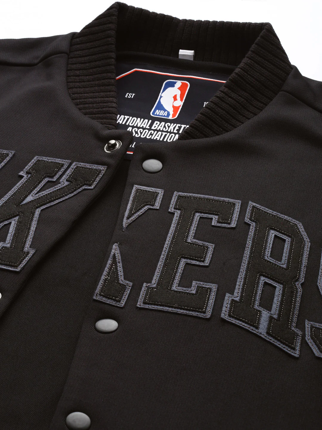 Los Angeles Lakers Black Varsity Jacket - Image 3