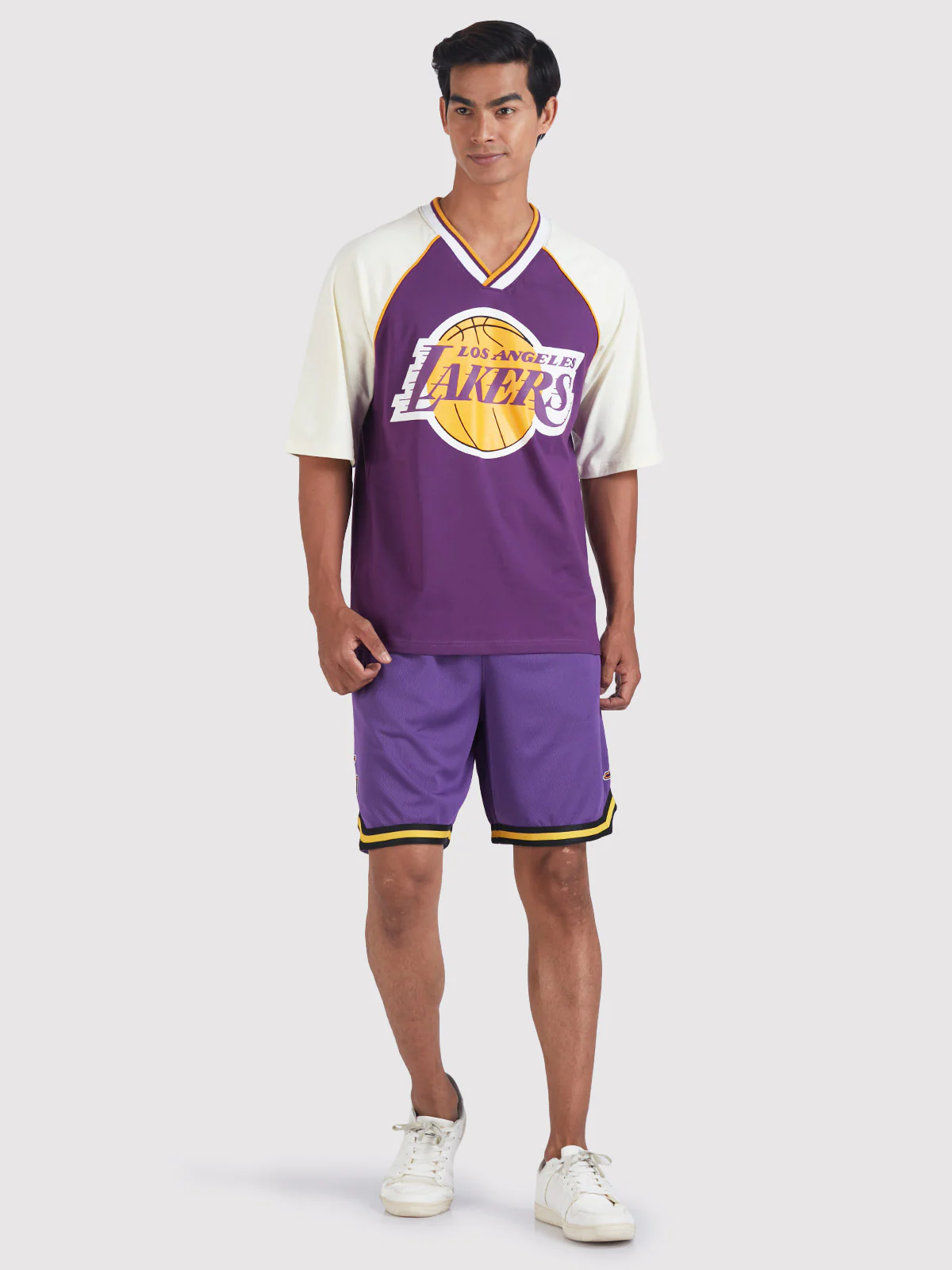Los Angeles Lakers Contrast Colour Oversized T-Shirt - Image 6