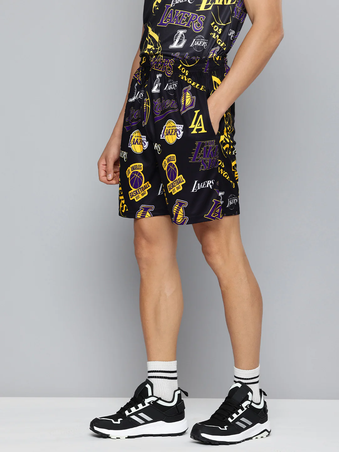 Los Angeles Lakers: Logo Mash Basketball Shorts - Image 3