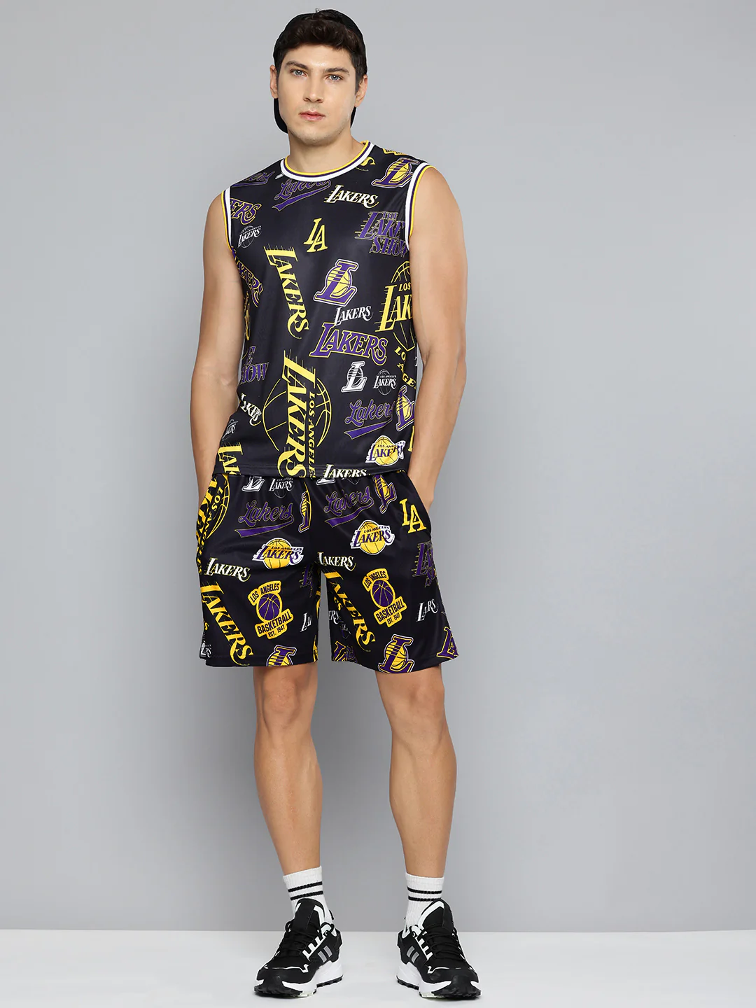 Los Angeles Lakers: Logo Mash Basketball Shorts - Image 5