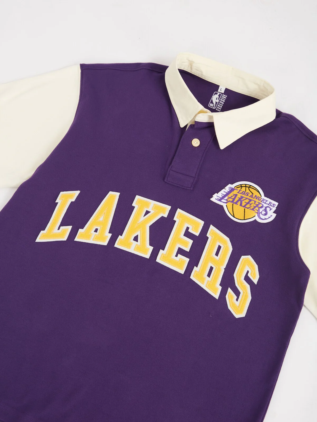 Los Angeles Lakers Typography Oversized Polo - Image 3
