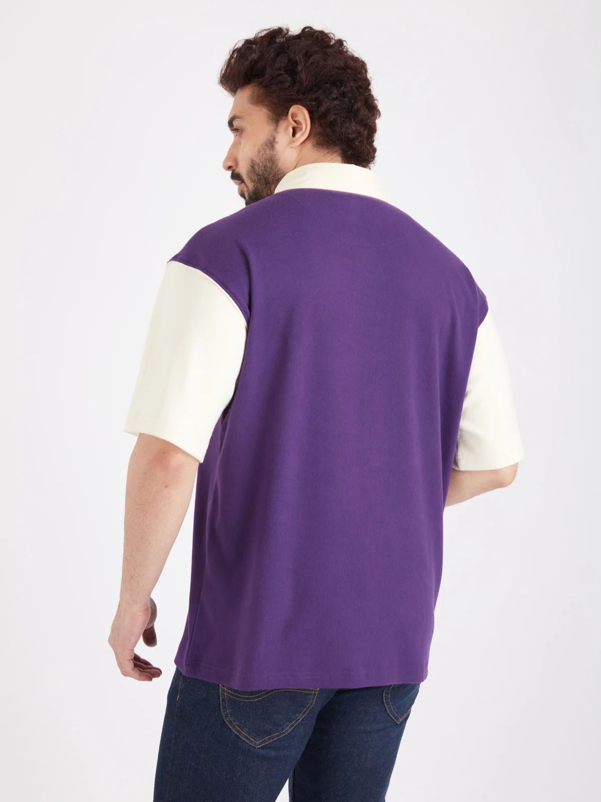 Los Angeles Lakers Typography Oversized Polo - Image 5
