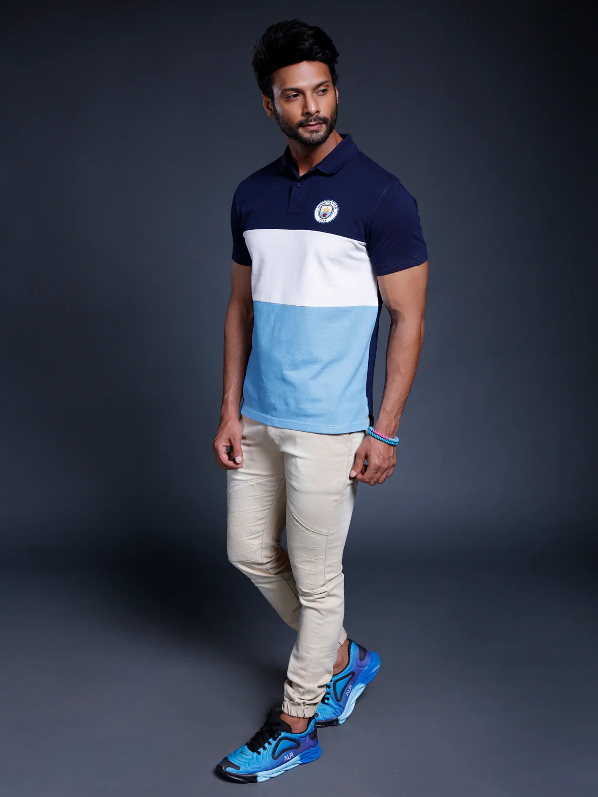 Manchester City: Classic Colourblocked Polo - Image 5