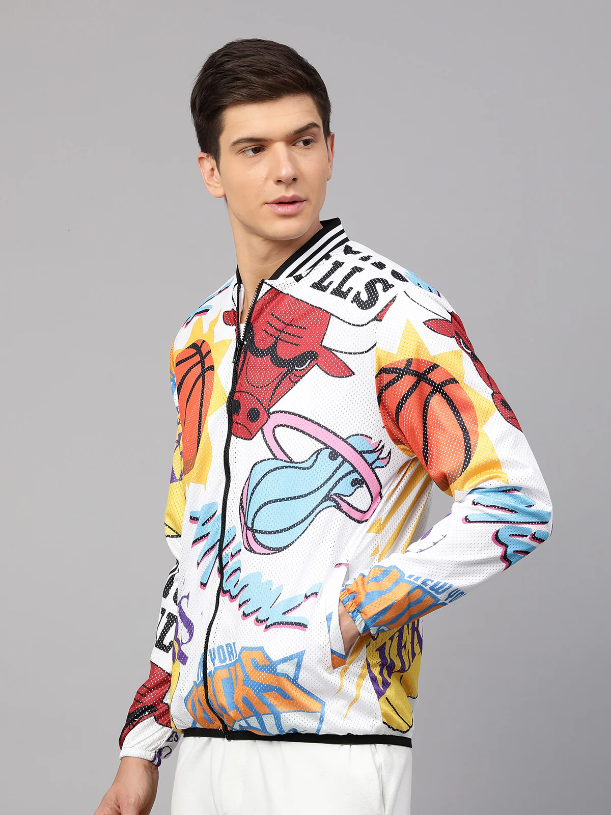 NBA: Logo Mash Lightweight Bomber Jacket - Image 6
