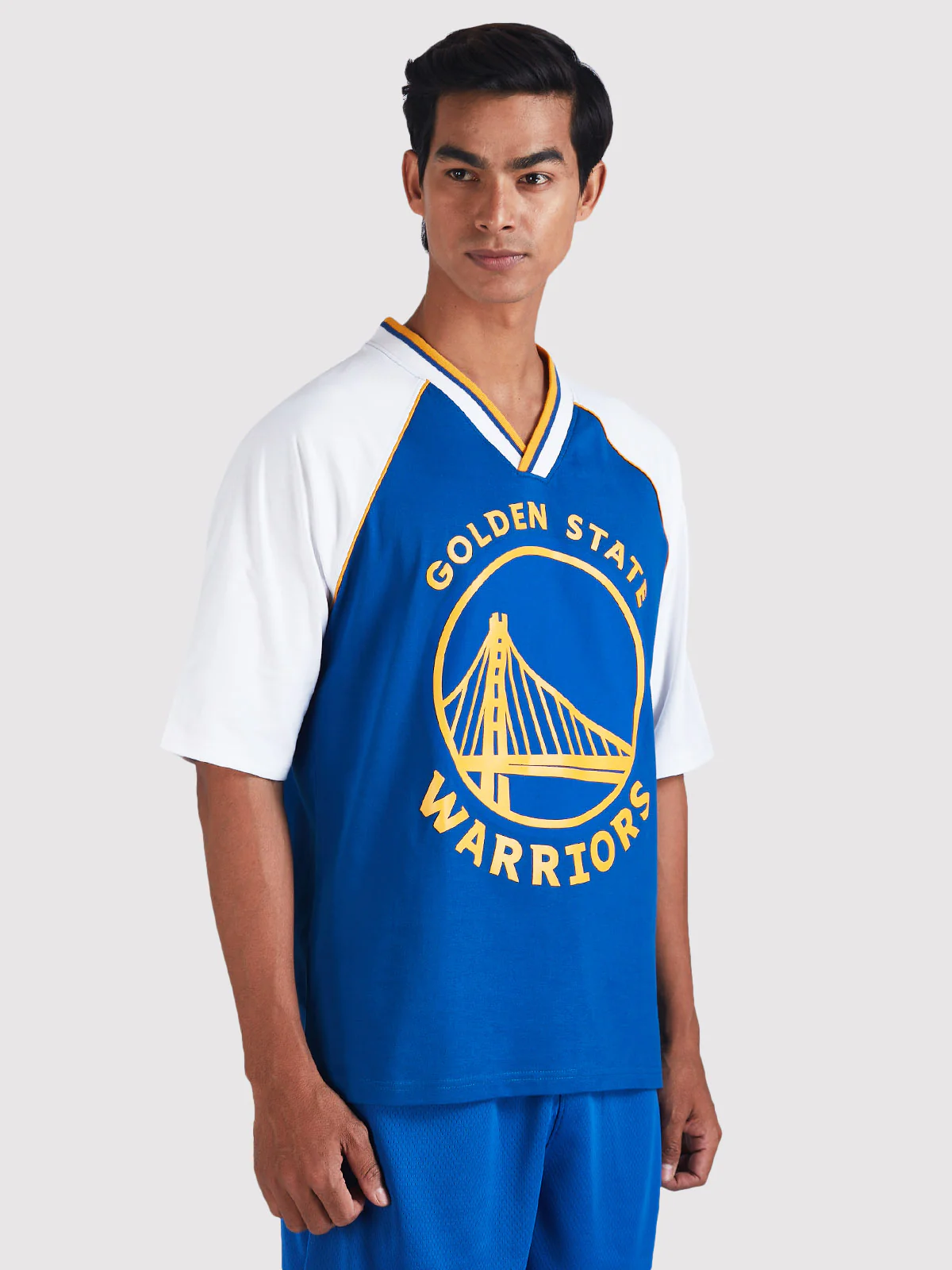 Warriors Contrast Colour Oversized T-Shirt - Image 4