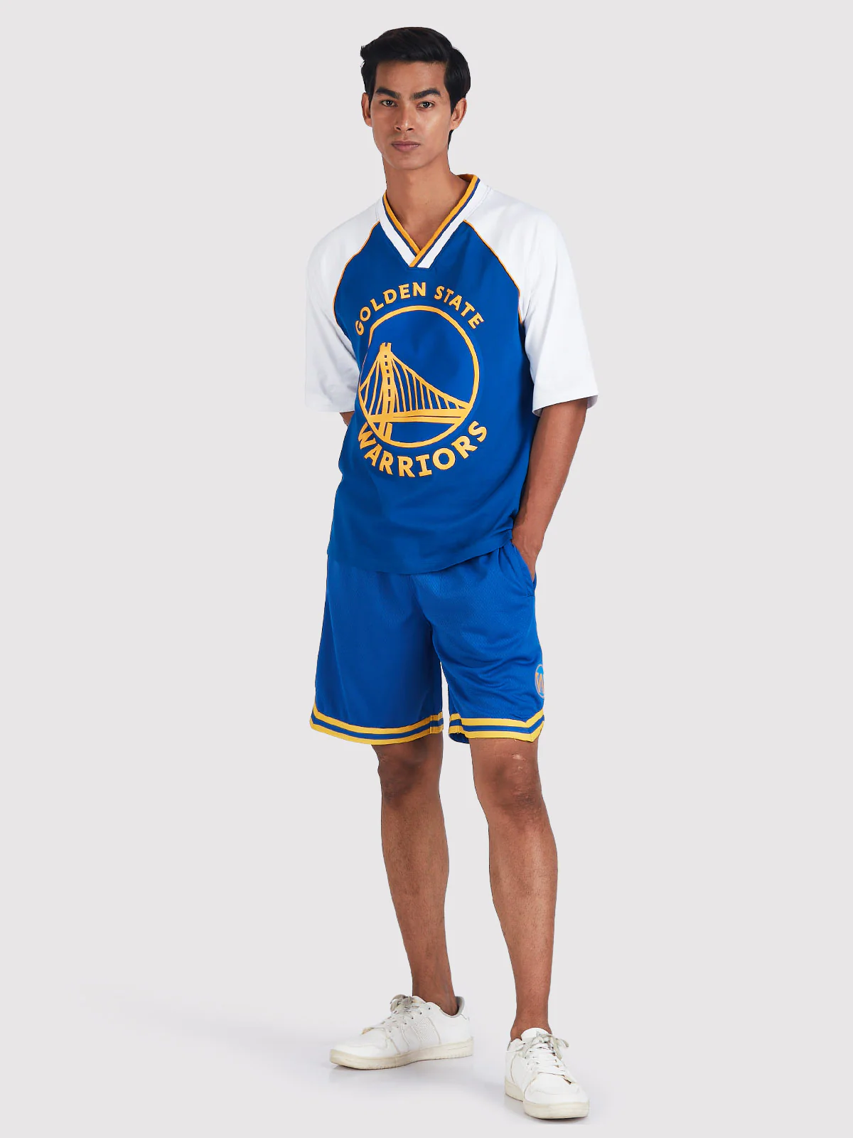Warriors Contrast Colour Oversized T-Shirt - Image 7